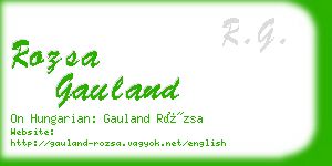 rozsa gauland business card